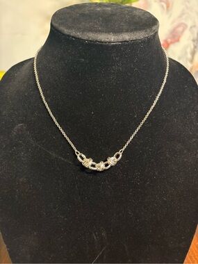Banana Republic Silver Love Knot Necklace